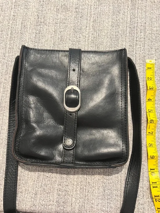 Patricia Nash Black Leather Crossbody Bag Vintage Style - Picture 2 of 15